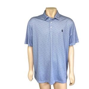 Polo Ralph Lauren Performance Blue Floral Print Classic Fit Polo Shirt  XL